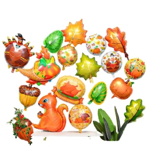 Factory Thanksgiving Day Harvest Festival Helium Foil Balloons Are Suitable Birthday Thanksgiving Party Decorations