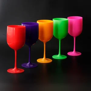 Factory Thickened Plastic Red Wine Glass 16oz Bar Party Disposable Plastic Goblet