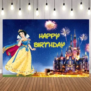 Fairy Castle Snow White Theme Birthday Backdrop Background Girl Princess Kids Party Supplies Decoration Backdrop