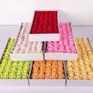 Fall Color 3-Layer 50 Pcs Everlasting UV Resistant Soap Roses for Christmas Halloween Graduation Mother’s Day Gift Decoration