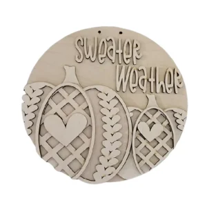 Fall Decoration for Home Door Wall Decor Hollow Thanksgiving Pumpkin Sign Front Door Hanger for Harvest Porch Decoration