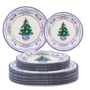 Fancy Design Paper Plates Disposable High End Raw Material Party Festival Christmas Event Tableware Supplies for Home