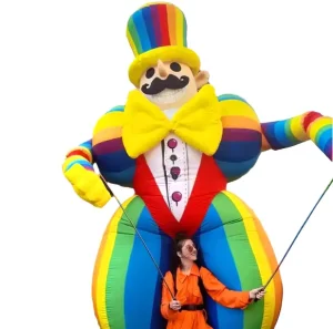 Fantasy Fest Street Parade Costume Walking Inflatable Blow up Clown Puppet