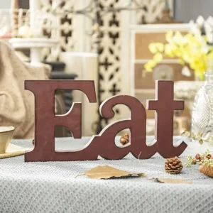 Farmhouse Decor Handmade Wooden Alphabet Word Tabletop Home Decoration Ornaments Craft Free Standing Mdf 3d Rustic Wood Letters
