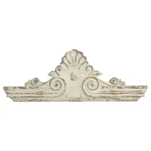 Farmhouse Handmade Decorative Wooden Carved Pediment Sculptures Ornaments Rustic Wood Hanging Wall Art Home Decoration