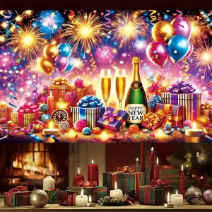 Fashion Designed Chinese New Year Party Banner Customizable Joyful Celebration for Festive Atmosphere 100% Polyester