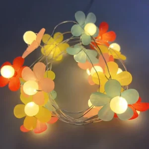 Fashion LED Colorful Flower Indoor IP65 Battery Operated 2M String Light Christmas Holiday Party Event Wedding Room