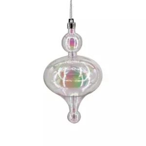 Fashionable Mercury Clear Glass PET Hanging Ball Ornaments Irregular Christmas Tree Decoration for Ramadan