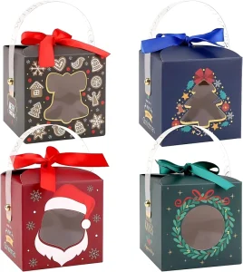 Fast Delivery Custom Christmas Packaging Gift Box with Window Holiday themed Printing
