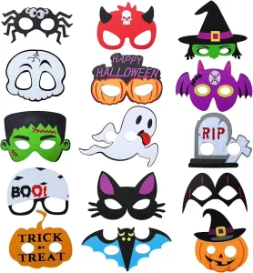 Felt Mask Non Woven Eye Mask Halloween Face Mask Party Decor Cartoon Mask for Masquerade Cosplay