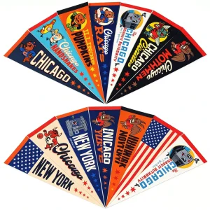 Felt Pennant Flag Holiday Decoration Christmas Halloween Felt Pennant Banner for Festival Celebration Free Design Eco Friendly