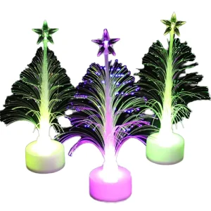 Festival Atmosphere Tree Lights Fiber Optic Lanterns Seven Colors Soft Light Wedding Parties Christmas Room Decorations Home