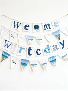 Festival Bunting Banner Pennants Happy Birthday Party Wedding Garland Decor Colorful Polyester Thermal Transfer Printed Flags