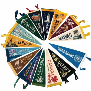 Festival Celebration Birthday Wedding Party Backdrop Photo Booth Decoration Custom Felt Pennant Flag