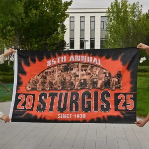Festival Custom Logo 3x5ft Waterproof Knitted Polyester Fiberglass Digital Printing Custom Flag for Large Scale