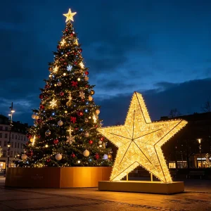 Festival Events Giant LED Artificial Christmas Tree for Commercial Display Projects Decorative Lighting