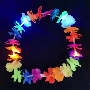 Festival Flower LED Light Garland Show Gay Pride Rainbow Necklaces Party Supplies Decoration