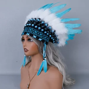 Festival Halloween Style Comfortable Feather Headdress Headband Accessory Faux Feathers Women’s Adult Cosplay Costume Set