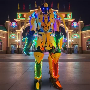 Festival LED Robot Mecha Mascot Costume for Party Performances and Festival Parades