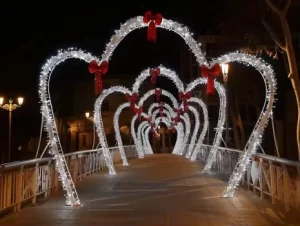 Festival Landscape Gift Box Tree Shape Iron LED Lights Outdoor Christmas Graduation Ramadan Decoration