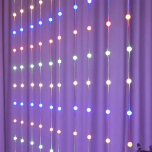 Festival Lights with New Soft Cable Christmas Curtain Lights Balls Window Decoration Led Party Light