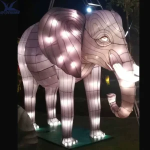 Festival Park Decoration Christmas Festival Lantern Show Cartoon Silk Animal Shape Chinese Lanterns
