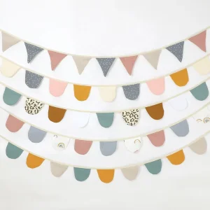 Festival Party Celebration Decoration Various Colors Cotton Muslin Bunting Flag
