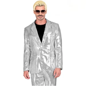 Festive Celebration Party Costume Sparkly Men Sequin Jacket