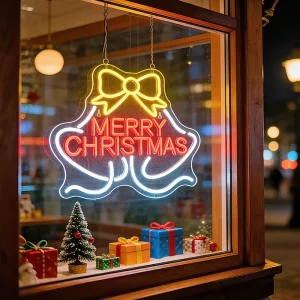 Festive Christmas Neon Lights for Holiday Party Decorations Vibrant Glowing Decor Lighting for Home Parties