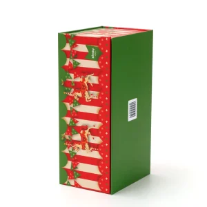 Festive Christmas themed durable magnetic flip lid rigid cardboard gift boxes for holiday wrapping