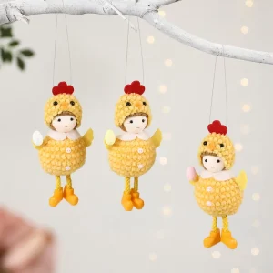 Festive Easter Bunny Plush Hanging Decoration With Egg Pendant And Belly Design For Holiday Party Home Garden Scene