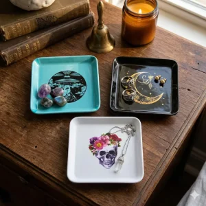Festive Halloween Series Mini Melamine Square Plate for Candy and Jewelry Small Melamine Square Plate Halloween