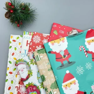 Festive Holiday Gift Wrapping Paper Christmas Birthday & New Year Special Designs Coated Wax for Bulk Parties Events