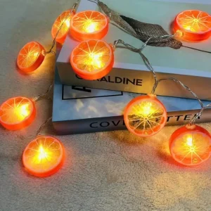 Festive Holiday Lighting Fruits Fairy Lamp Luminous Novelty Orange Lemon String Lights Decoration Christmas Light Fixture