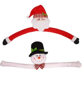 Festive Holiday Ornaments for Home Office Seasonal Decor Christmas Tree Topper Old Man Figurine Snowman Flannelette