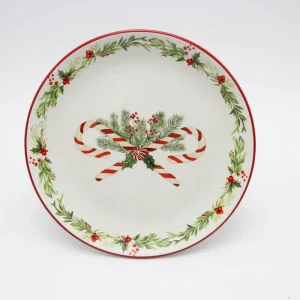 Festive Holiday Tableware Set Christmas Candy Ceramic Dinnerware Gift Set