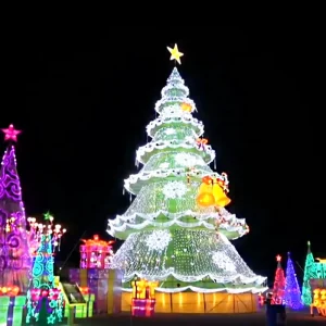 Festive Lanterns Cartoon Waterproof Decorative Lighting Commercial Large LED Outdoor Giant Christmas Tree Decoration Lights