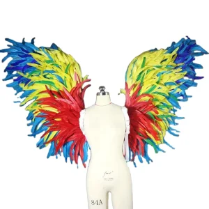 Festive Party Supplies Masquerade Costumes Costumes Oversized Feathers Colorful Angel wings