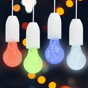 Festive Pull-Cord LED Bulb for Merry Christmas Decorations and Celebrations