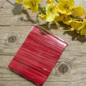 Festive Red Kraft Paper Twist Ties for Holiday Packaging Christmas Envelope Gift Bag Closure