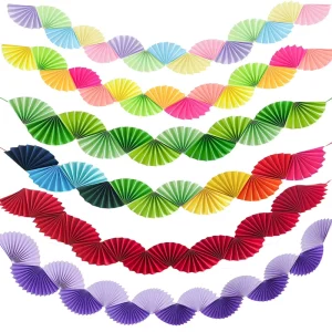 Festive Waterproof Paper Background Decorations Fans Garland and Banner for Easter Party Indoor Outdoor Use