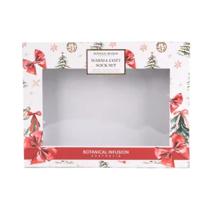 Festive Window Gift Box Transparent View for Holiday Gifts Elegant Paper Packaging for Christmas Birthday Anniversary