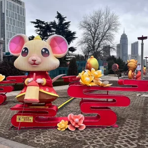 Festive and Party Supplies Outdoor Waterproof Silk Lantern Party Decorations for Christmas Event Decorations