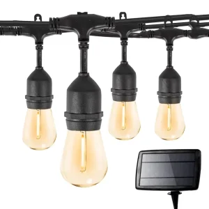 Festoon Lighting Solar LED Strip Light Outdoor Decor Christmas Party Light Wedding Decoration Beaded Hanging Backyard Balcony