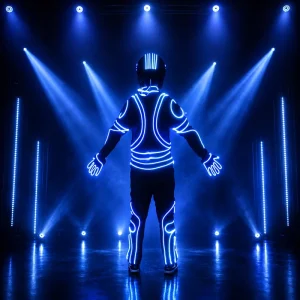 Fiber Optic Dance Costume Stage Performance Suit for DJ Dancer Festival Party Show Carnival Event Adult Unisex Wear