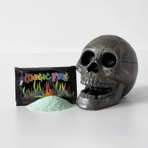 Fire Pit Fiber Skull Outdoor Fireplaces Ceramic Halloween Christmas Party Decoration Favor Plastic Human Head Europe Style