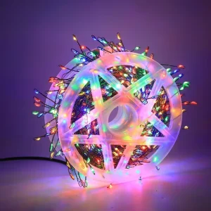 Firecracker-Shaped 15M 2700K Warm White LED String Lights IP44 Indoor/Outdoor Christmas Holiday Decoration 10000 Hours Lifespan
