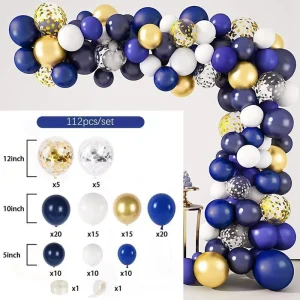 First Birthday Decoration Balloon Set Latex Black and Gold Garland with Multiple Specifications
