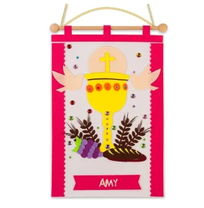 First Holy Communion DIY Arts Crafts Kit Sunday School Banner Kits Kids Party Tableware Table Decorations Communion Gifts Girls