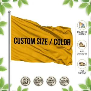 Flag Banner with Custom Logo Manufacturer Knitted Polyester Indoor Outdoor 3×5 ft Free Sample Low Price Popular for Promotion Y